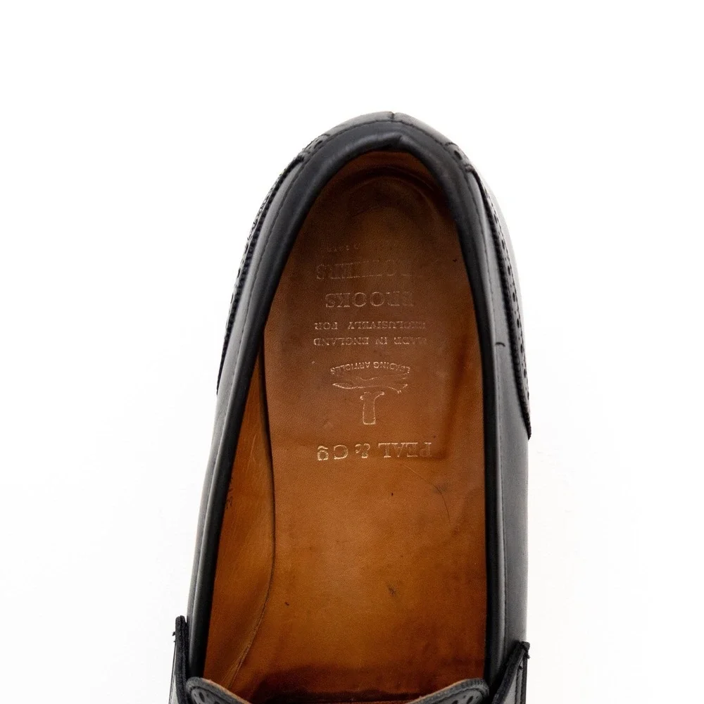 Peal & Co. for Brooks Brothers‎ Black Leather Penny Loafers – Size 9.5 D